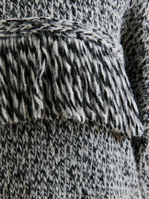 Essentiel Antwerp fringe mock-neck sweater - Grey - zdjęcie produktu nr 2