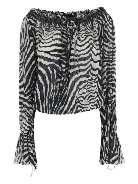 Blumarine zebra print lace blouse - White - zdjęcie produktu nr 1