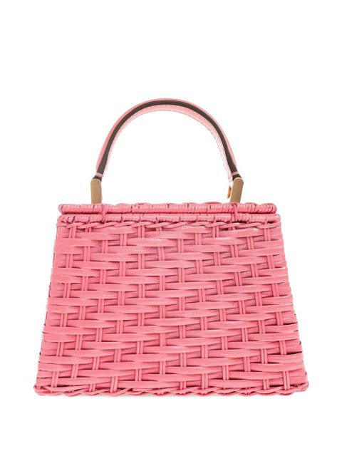 Cult Gaia woven top-handle mini bag - Pink