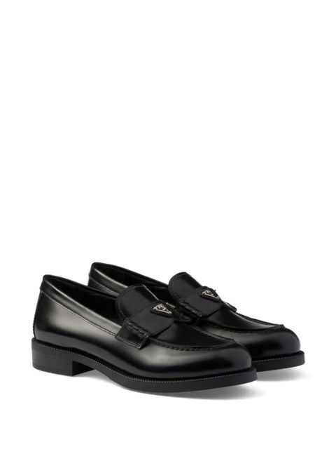 Prada brushed leather loafers - Black - zdjęcie produktu nr 2