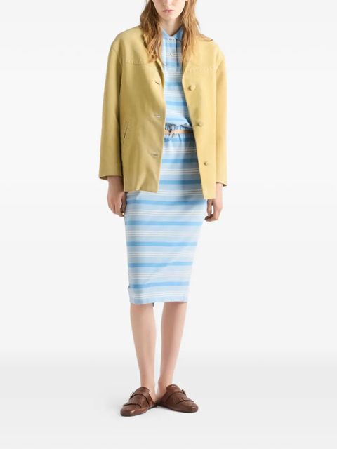 Prada suede caban jacket - Yellow - zdjęcie produktu nr 2