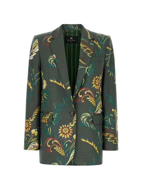 ETRO floral-print blazer - Green - zdjęcie produktu nr 1