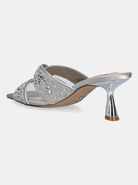 Steve Madden klapki Instep damskie kolor srebrny na szpilce SM11003834