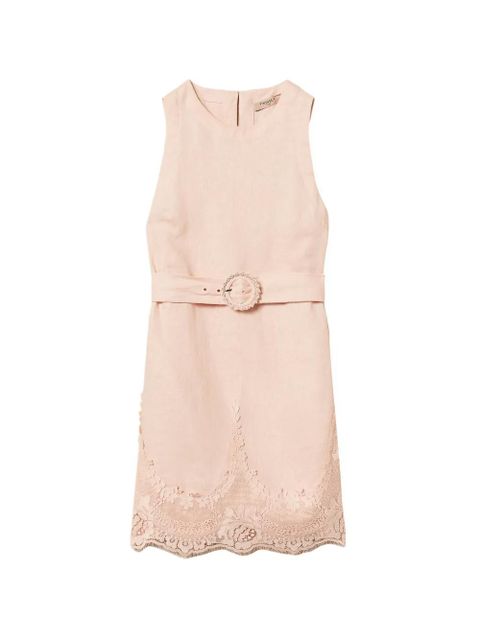 TWINSET lace-trim belted dress - Pink - zdjęcie produktu nr 1