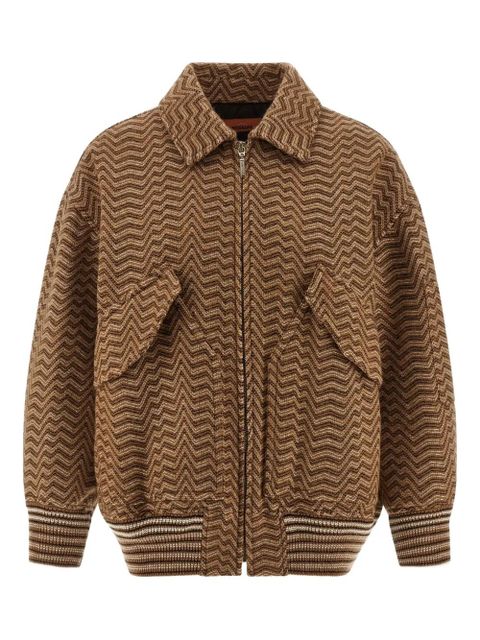 Missoni chevron-pattern bomber jacket - Brown - zdjęcie produktu nr 1