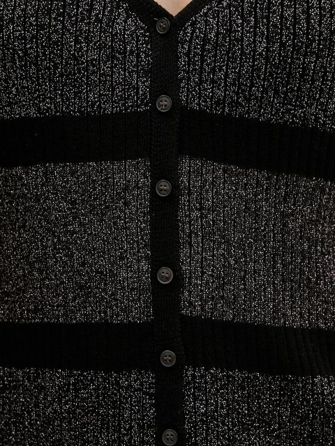 Sisley kardigan damski kolor czarny lekki 1194L602O