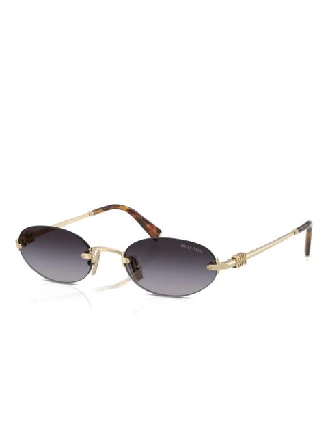 Miu Miu Eyewear oval-frame sunglasses - Gold