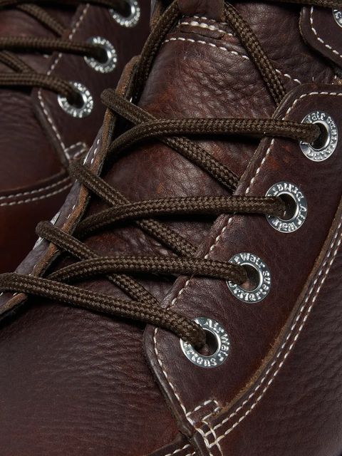 Dr. Martens botki skórzane Buzz 8i damskie kolor brązowy na platformie DM42033200