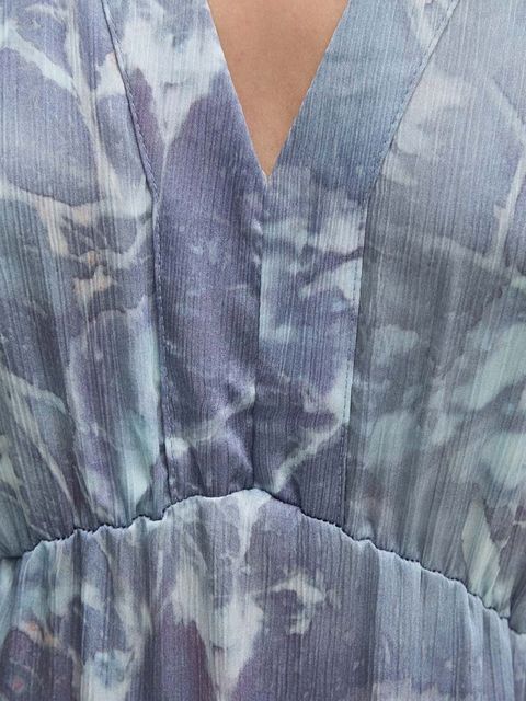 Sandro Ferrone sukienka kolor niebieski maxi rozkloszowana SFS32XBDMORISIA