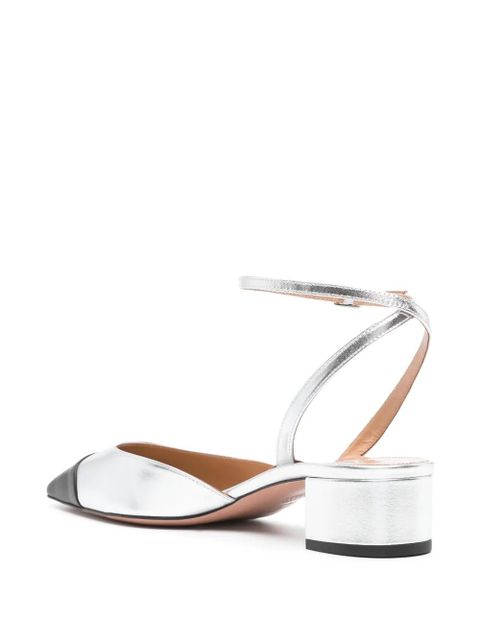 Aquazzura French Flirt 35mm leather pumps - Silver