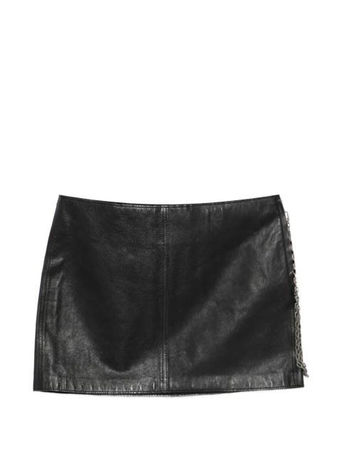 Alexander Wang low-rise leather skirt - Black
