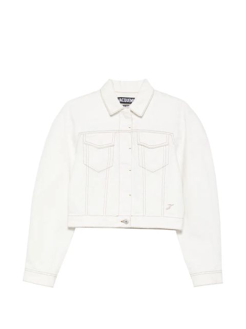 Jacquemus The Ovalo de-Nîmes denim jacket - Neutrals - zdjęcie produktu nr 1