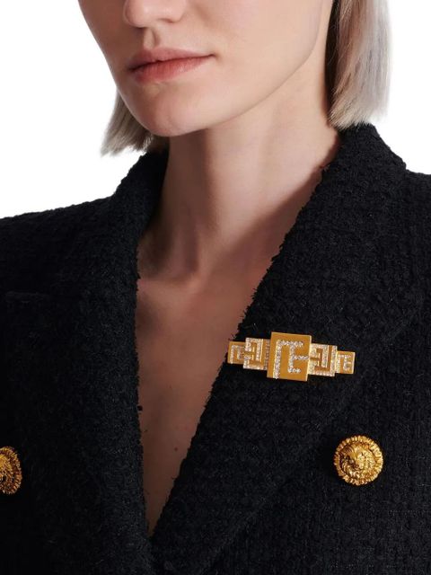 Balmain crystal-embellished brooch - Gold - zdjęcie produktu nr 2