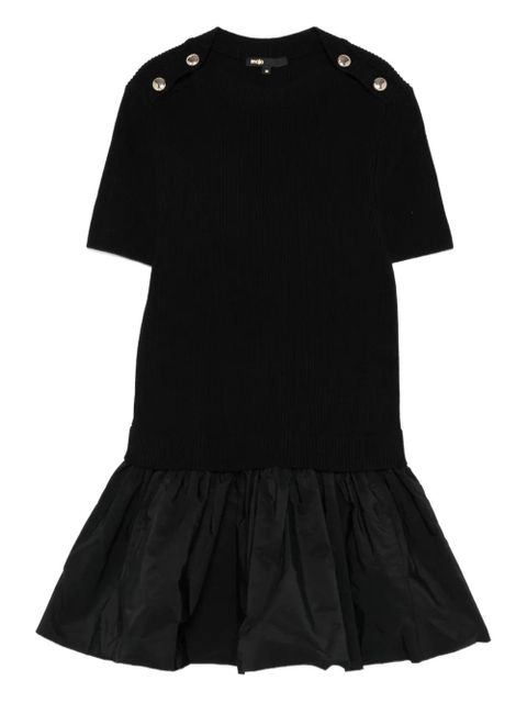 Maje bubble-hem short-sleeve mini dress - Black - zdjęcie produktu nr 1