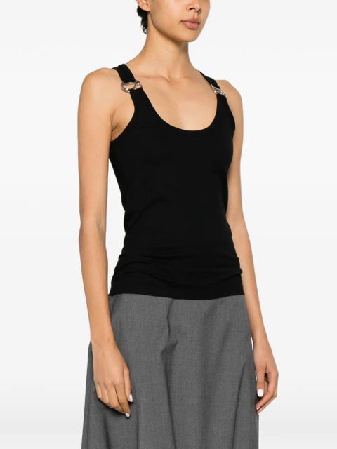 Coperni ring-detail ribbed top - Black