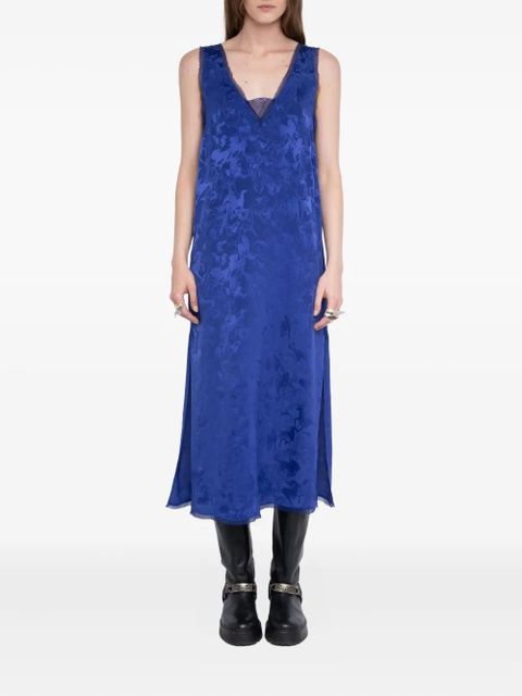 Zadig&Voltaire lace-trim midi dress - Blue