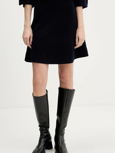 Gestuz spódnica wełniana kolor niebieski mini rozkloszowana 10910932 - zdjęcie produktu nr 1