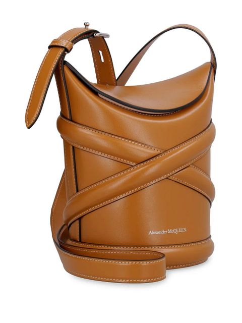 Alexander McQueen The Curve bucket bag - Brown