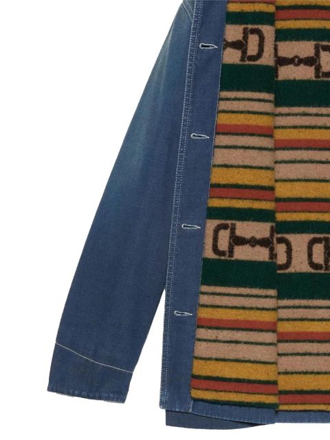 Gucci longline denim jacket - Blue