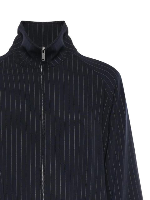 The Frankie Shop Baxter pinstripe raglan-sleeve jacket - Blue