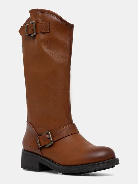 Answear.LAB kozaki damskie kolor brązowy na płaskim obcasie lekko ocieplone - zdjęcie produktu nr 1