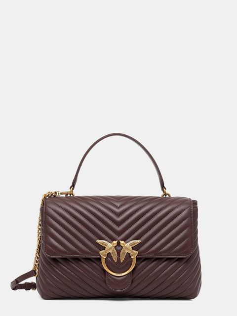 Pinko torebka skórzana kolor brązowy 100042 A0GK - zdjęcie produktu nr 1