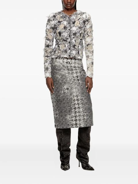 Diesel devoré-houndstooth-jacquard cardigan - White - zdjęcie produktu nr 2