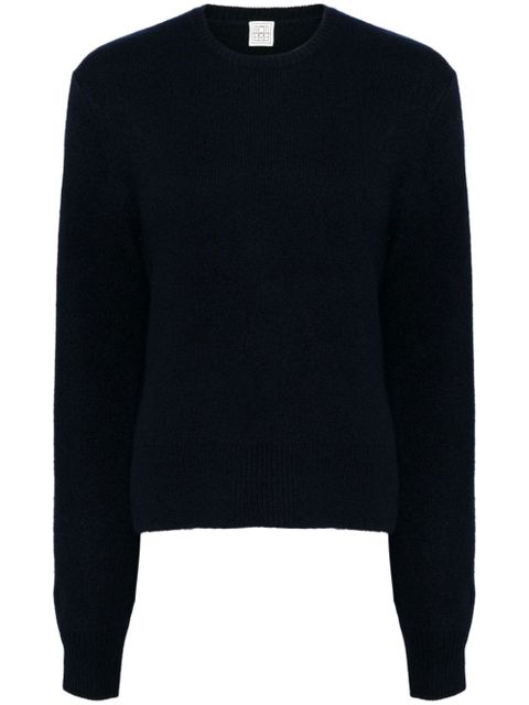 TOTEME cropped crew neck jumper - Blue - zdjęcie produktu nr 1
