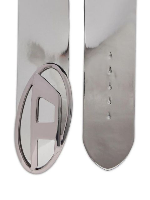 Diesel B-1DR 80 metallic-effect belt - Silver