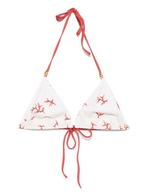 FENDI coral-print triangle-cup bikini top - Neutrals - zdjęcie produktu nr 1