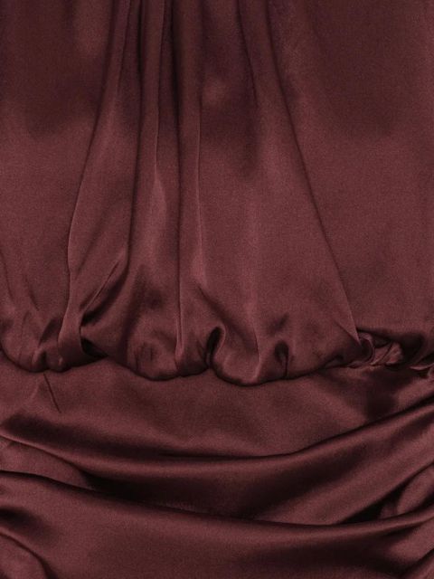 ROTATE BIRGER CHRISTENSEN ruched mock-neck top - Red