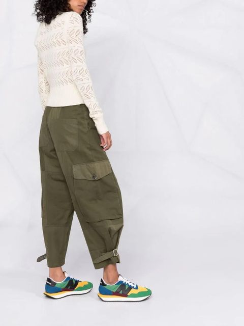 Sportmax open-knit crew neck jumper - White