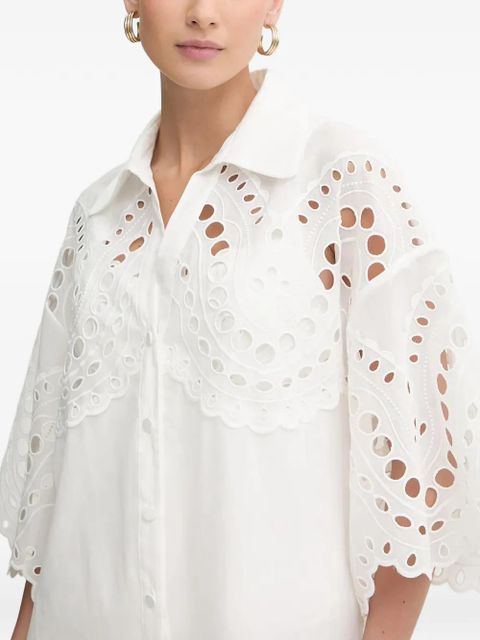 Charo Ruiz Ibiza Tao broderie anglaise top - White