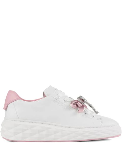 Jimmy Choo Diamond Light Maxi F crystal-bow sneakers - White - zdjęcie produktu nr 1