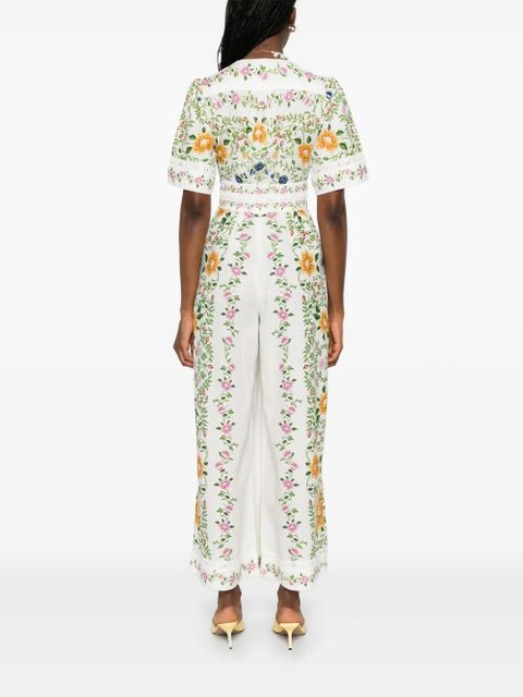 FARM Rio Folk Floral jumpsuit - White