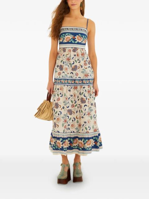 FARM Rio floral tapestry maxi dress - Neutrals - zdjęcie produktu nr 1