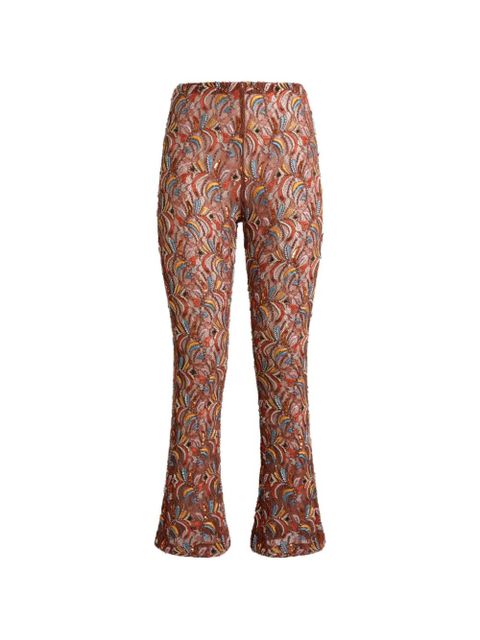 ETRO lace-detail trousers - Brown - zdjęcie produktu nr 1