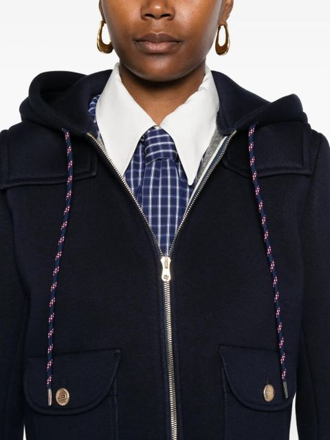 SANDRO hooded zip-front jacket - Blue