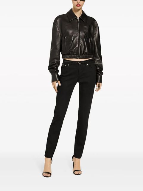 Dolce & Gabbana low-rise cotton-blend skinny jeans - Black