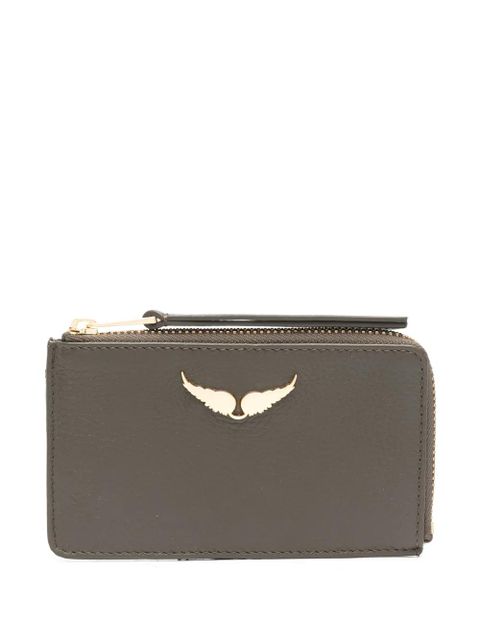 Zadig&Voltaire ZV Card logo-plaque leather cardholder - Green - zdjęcie produktu nr 1