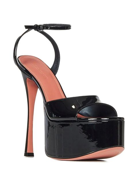 Amina Muaddi 155mm Aya platform heeled sandals - Black - zdjęcie produktu nr 2
