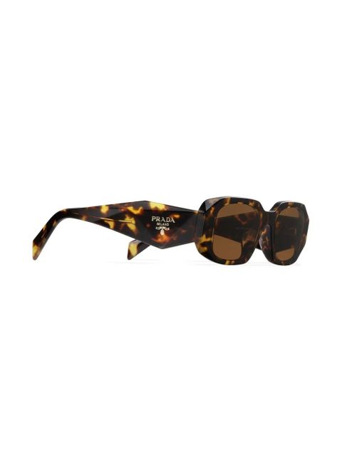 Prada Eyewear Symbole rectangular-frame sunglasses - Brown - zdjęcie produktu nr 2