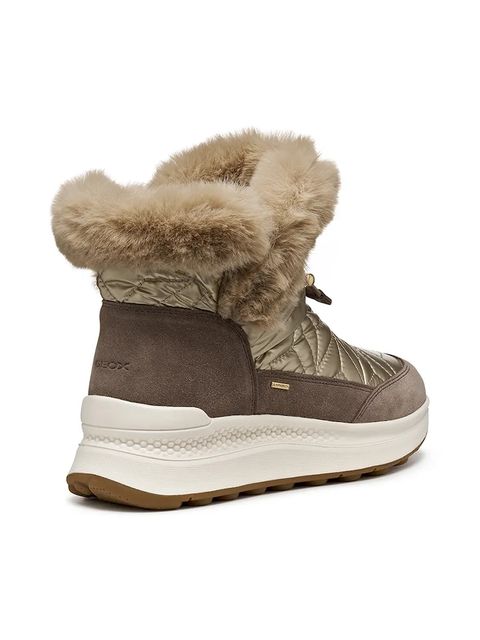 Geox botki D SPHERICA ACTIF X2 damskie kolor brązowy na platformie lekko ocieplone D46WPB 0LV22 C6172