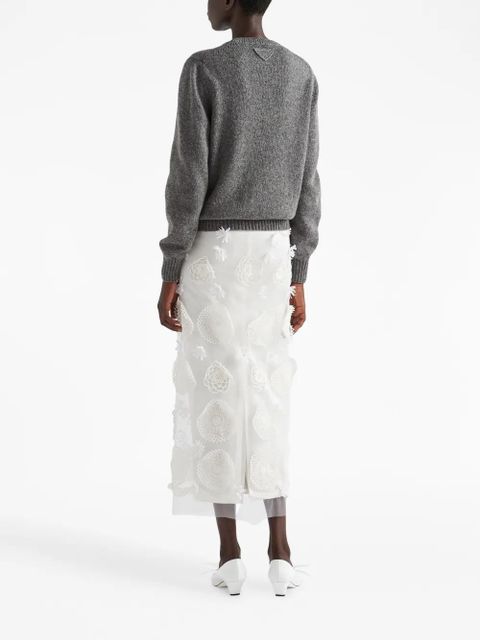 Prada triangle-logo wool jumper - Grey