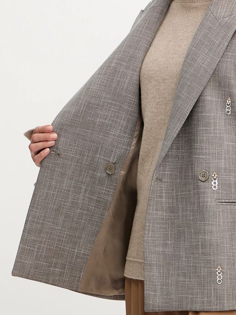 Simona Corsellini marynarka kolor brązowy dwurzędowa A25CPGI00301