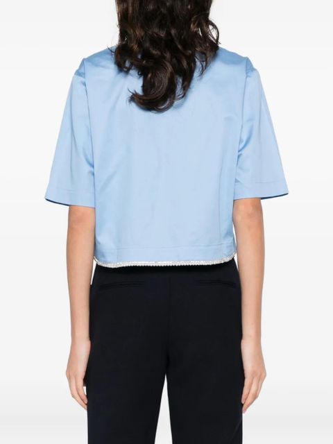 SANDRO beaded collared shirt - Blue