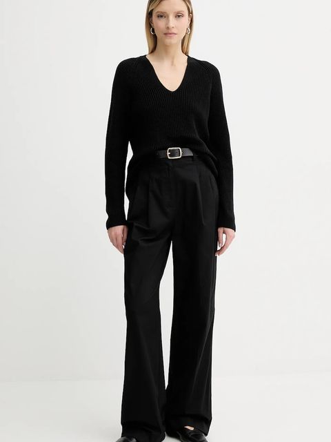 Marc O'Polo sweter bawełniany damski kolor czarny 506605960097 - zdjęcie produktu nr 2