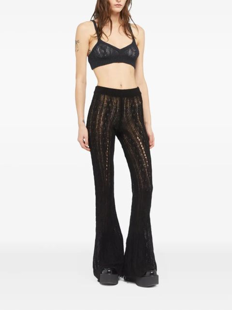 Alanui Desert Drift open-knit wool top - Black