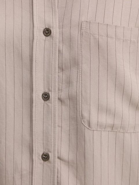 American Vintage pinstripe buttoned shirt - Neutrals