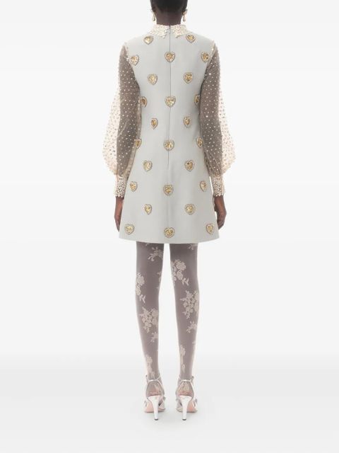 Valentino Garavani mini Crepe Couture embroidered dress - Blue